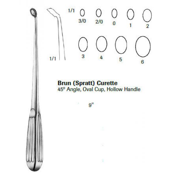 Brun (Spratt) Curette 45 Angle